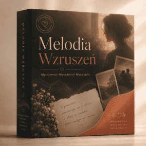 Melodia Wzruszeń — emocjonalna personalizowana piosenka tworzona na podstawie historii i ważnych chwil. Premium grafika produktu muzycznego.